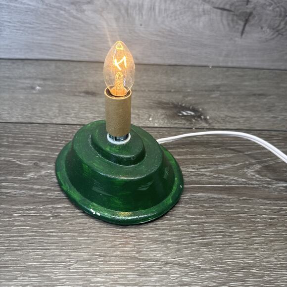 Vintage Ceramic Light Christmas Tree 7 Inches Semi Oval Shape ~repainted - Picture 6 of 12